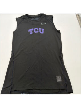 Men's TCU Nike Black Compression Tank Top M